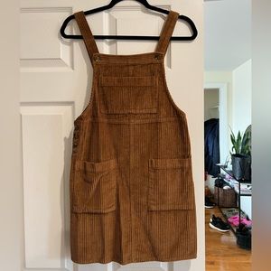 Wild Fable Brown Corduroy Overall Dress